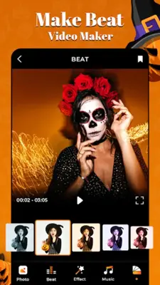 Halloween Video Editor & Maker android App screenshot 1